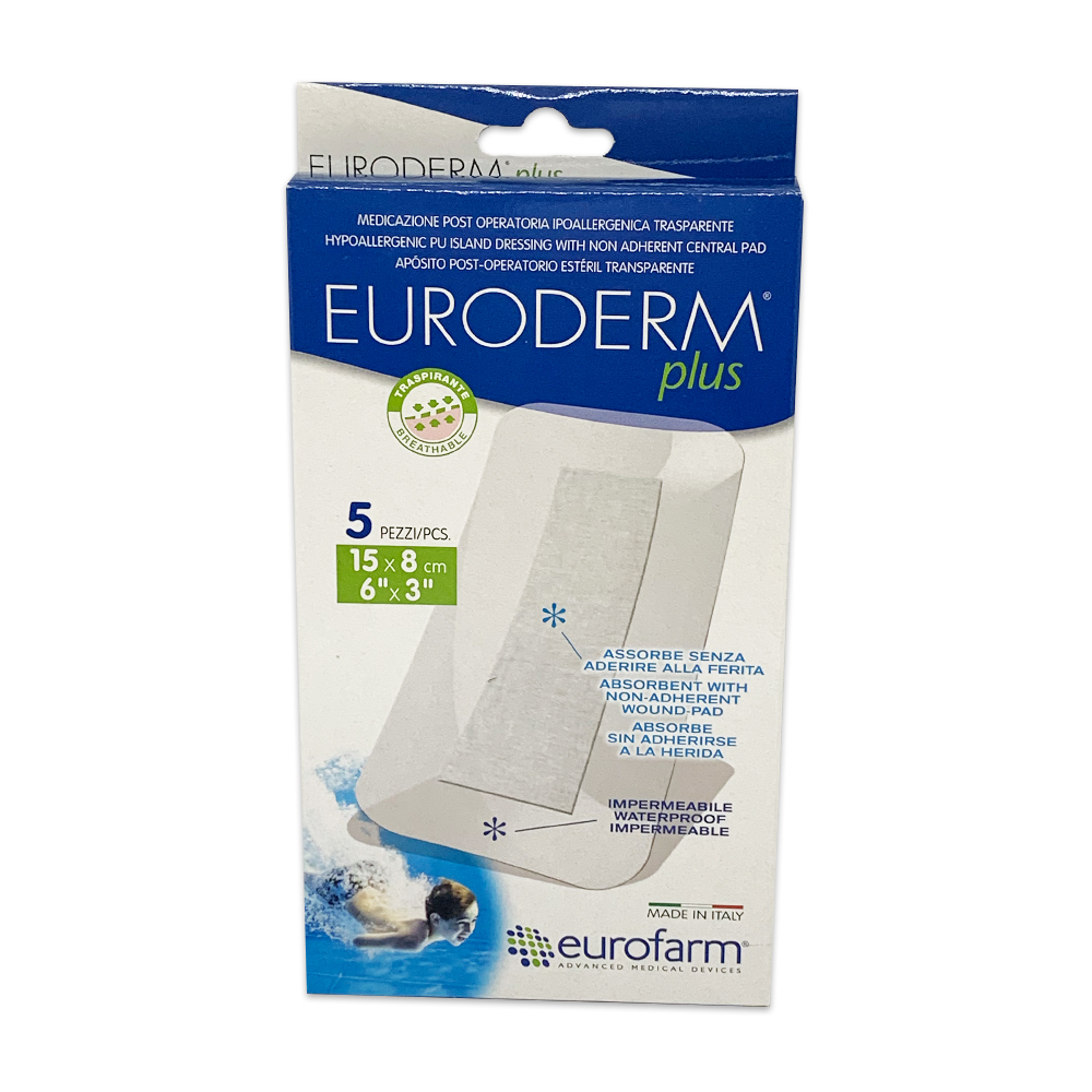 EURODERM PLUS 15 CM X 8 CM (LEUKOMED T PLUS) CAJA X 5 UND.